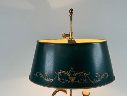 Lampe de bureau dite Bouillotte en bronze...