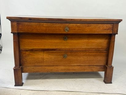 Moulded wood chest of drawers with detached...
