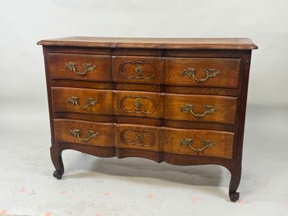 Molded wood chest of drawers opening with...