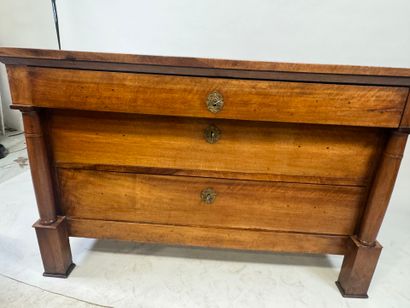 Moulded wood chest of drawers with detached...