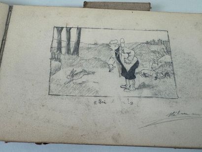 Petit carnet de dessins ou croquis au crayon.
Environ...