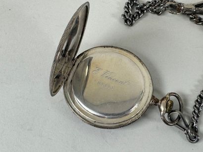 OMEGA.
Montre de gousset en métal avec sa...
