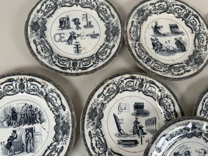 D.M. Cie in Grigny (Rhône).
Set of 14 fine...