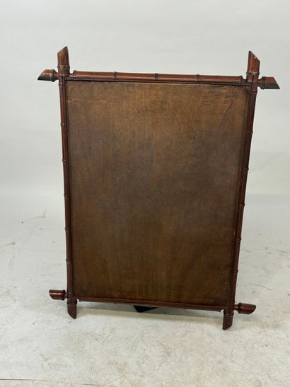 Rectangular bamboo and glass mirror.
93 x...