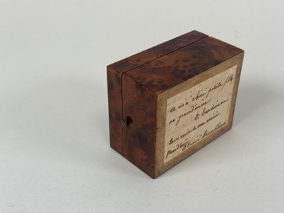 Small brass veneered and filleted watch holder,...