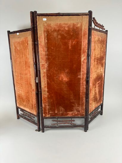 Three-leaf japanese folding screen, the bamboo...