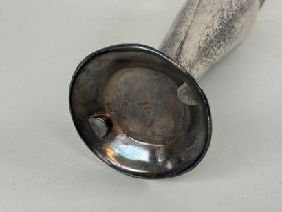 GALLIA.
Vase with two silver-plated metal...