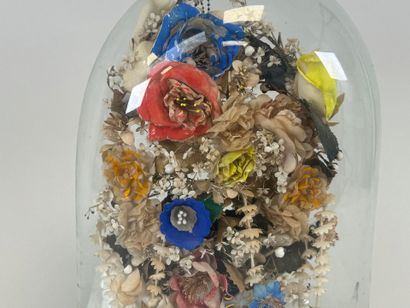 Globe de mariée en verre bombé, le socle...