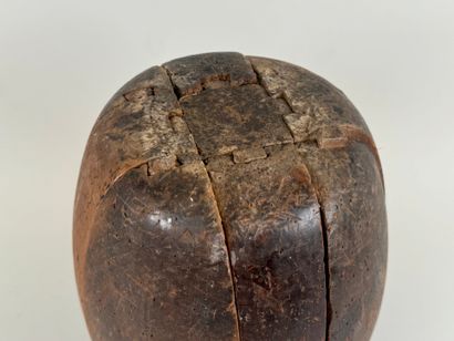 Large wooden puzzle in the shape of a rugby...