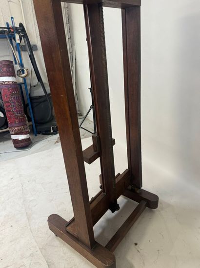 Large wooden rolling easel, adjustable in...