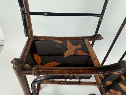 Petite étagère à poser en bambou et bois...