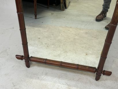 Rectangular bamboo and glass mirror.
93 x...
