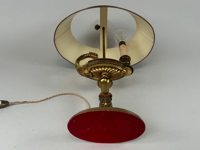 Lampe de bureau dite Bouillotte en bronze...