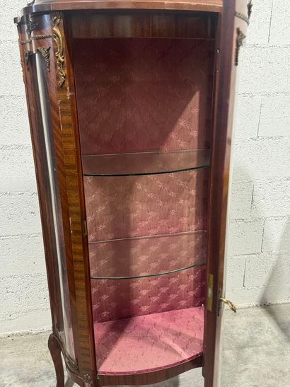 Molded wood display case opening with a door,...
