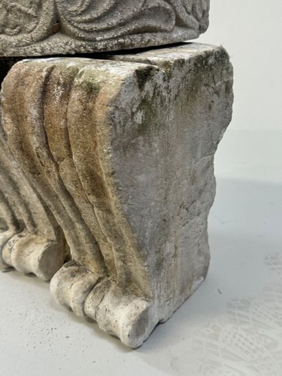 Three stone ornaments, one pair and one with...