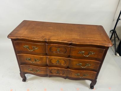 Molded wood chest of drawers opening with...