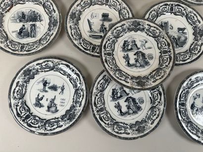 D.M. Cie in Grigny (Rhône).
Set of 14 fine...
