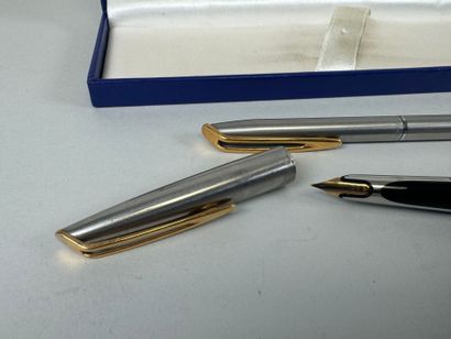 WATERMAN.
Brushed metal and gold nib and...