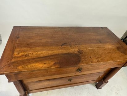 Moulded wood chest of drawers with detached...