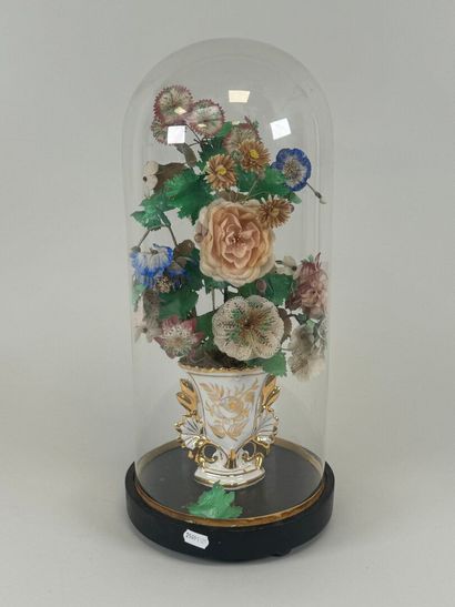 Globe de mariée circulaire en verre bombé,...