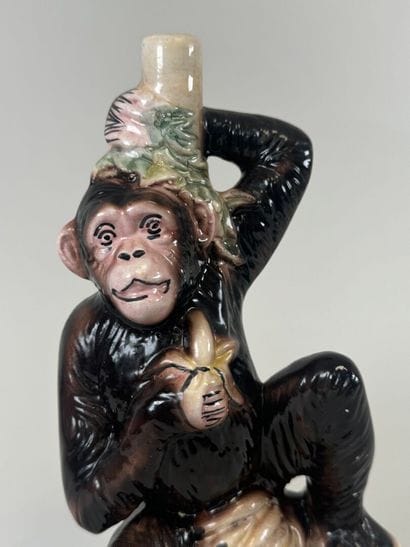 CERAMICHE SAM.
Bouteille en faïence polychrome...