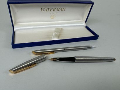 WATERMAN.
Brushed metal and gold nib and...