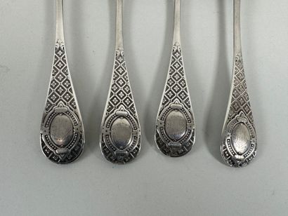 Two pieces of Minerve hallmarked silver flatware...