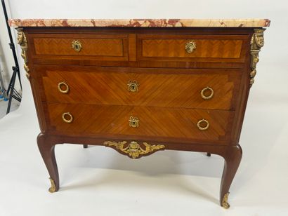 Wood and veneer chest of drawers opening...