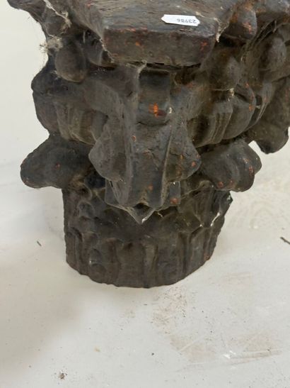 Cast-iron column top or capital.
27 x 27...