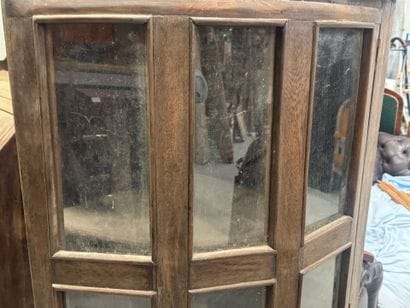 Moulded wooden inset opening onto a door...