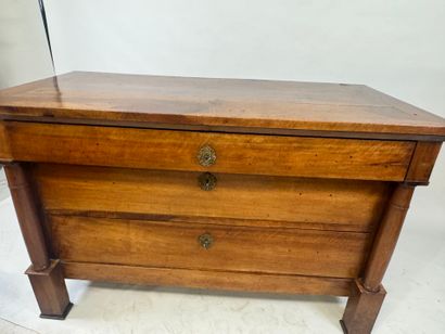 Moulded wood chest of drawers with detached...