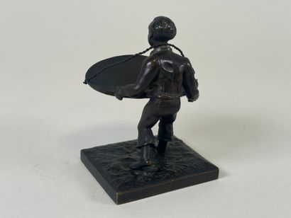 École, fin XIXe.
Le serviteur.
Sujet en bronze...
