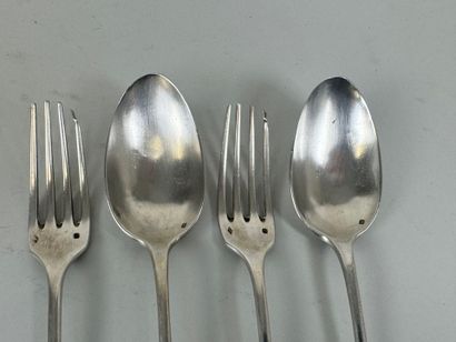 Two pieces of Minerve hallmarked silver flatware...