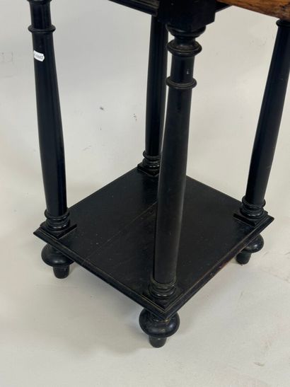 Binding press cabinet in blackened and stained...