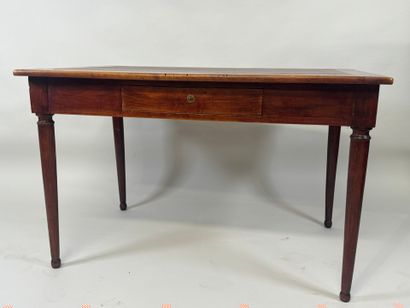 Moulded wood bureau table opening with one...