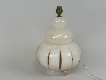 Openwork alabaster lamp base.
Electrified.
H....