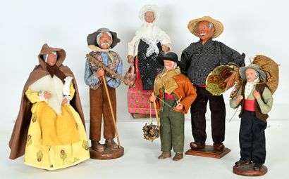 Santons de Provence, corps et tête en terre...