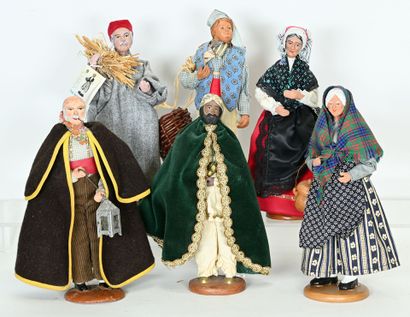 Santons de Provence, corps et tête en terre...