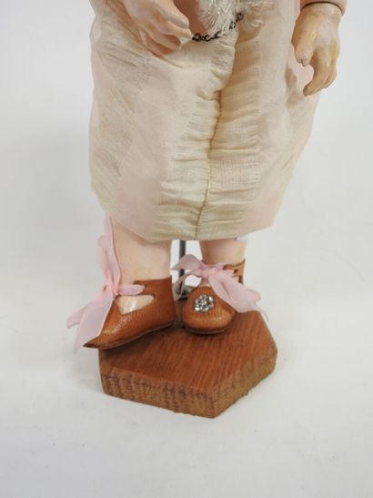 SFBJ.
Little doll with bisque head, sleepy...