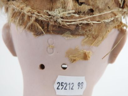 Doll with bisque head, fixed eyes, open mouth...