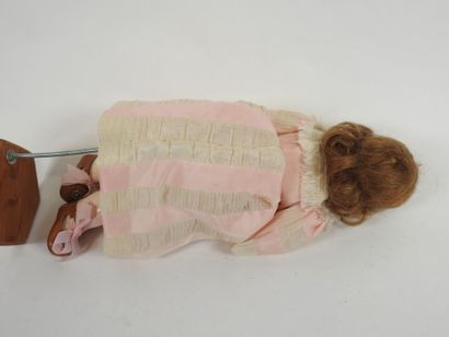 SFBJ.
Little doll with bisque head, sleepy...