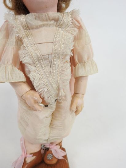 SFBJ.
Little doll with bisque head, sleepy...