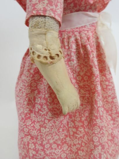 LIMMER.
Boiled cardboard doll with painted...