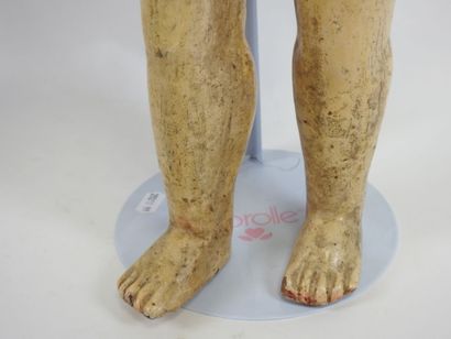 Doll with bisque head, fixed eyes, open mouth...