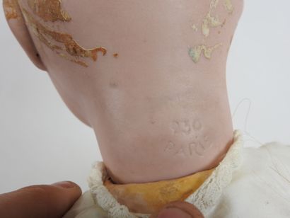 JUMEAU.
Bisque head doll, fixed eyes, open...