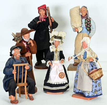 Santons de Provence, corps et tête en terre...