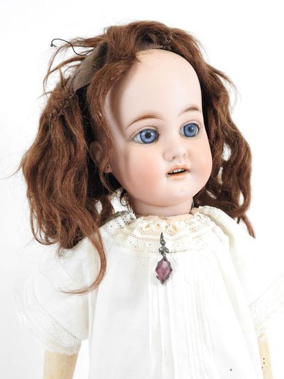 MY TREASURE.
Bisque head doll, fixed eyes,...