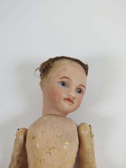 UNIS FRANCE.
Little doll with bisque head,...