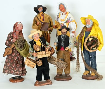 Santons de Provence, corps et tête en terre...
