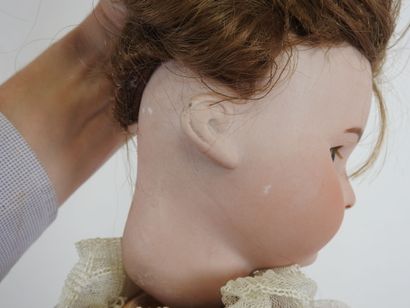 SFBJ.
Bisque head doll, sleeping eyes, open...